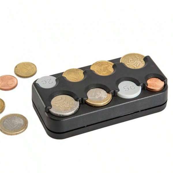Auslaufsichere Münz-Sammelbox für mehrere Währungen - Robuste Plastikaufbewahrung für USD/Euro Münzen, Reise- und Heimgebrauch - kompakter Geldhalter für Sammler, Kassierer, Kinder (Verschüttungsresistentes Design)