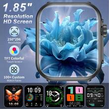 ESFOE LIGE新款智能手表1000mAh超大容量电池，100+运动模式，支持自定义表盘，天气预报，LED手电筒，音乐播放，语音助手，时尚女士多功能智能手表