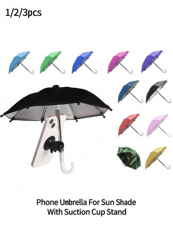 1/2/3/4 Stücke Handyschirm für Sonnenschutz mit Saugnapfständer, Sonnenschirm fürs Handy, Handyschirm, Outdoor Sonnenschirm Handyhalterung mit verstellbarem Saugnapf, Saugnapfständer, Universal Handyhalterung mit blendschutz für Outdoor, für Handys, Kindle, Tablets, Smartphones, Navigationsgeräte, Reflexionsreduzierung, Reiseaccessoire kompatibel mit iPhone, Android-Handy, Geschenk zu Geburtstag, Familie, Freunde, für Sommer Urlaub Outdoor Strandreise Handyständer, Handyzubehör