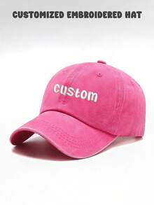 Bộ 1 mũ chống nắng nam và nữ thêu chữ tiếng Anh nhiều màu sắc theo yêu cầu, có thể in bất kỳ khuôn mặt nào lên mũ, mũ lưỡi trai cá nhân hóa với ảnh và phụ kiện tóc độc đáo dành cho nữ. - Thêu theo yêu cầu - Xem 15