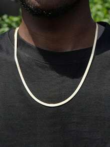 1 pieza Collar con colgante de acero inoxidable, diseño de eslabón de cuerda retorcida, tono dorado, gran regalo para amigos y familiares, para todas las estaciones