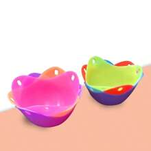 1 Set/2 Pcs Silicone Food Steamer Egg Cups Eggs Poacher Soft High Temperature Resistant Formed Pot Available Digester Mold Kitchen Cooking