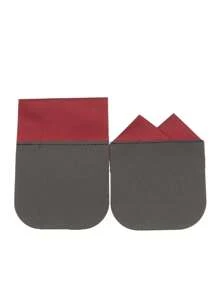 2 piezas de pañuelos de poliéster de unicolor portátiles para hombres, accesorio de moda de lujo de alta gama para bodas, negocios y uso casual