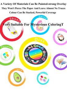 [5 Groups Color Series] 1 Set Of 24 Colors Felt Acrylic Paint Markers Pens, There Are 5 Groups Color Series, Orange, Pink, Blue, Green, And Purple Choose From, Rich Colors, Clear Coloring Pages, Suitable For Painting, Illustration, Coloring Books, School Supplies, Back To School