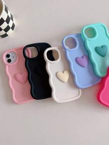 2025年最新款大波浪马卡龙手机壳蝴蝶结，热销手机壳。防水防震防摔防刮 - 粉色 - 查看 7