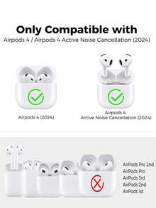 1 Bút vệ sinh + 1 Vỏ trong suốt phù hợp với tai nghe Bluetooth không dây Pro 3 thế hệ thứ 4 - trắng - Xem 7