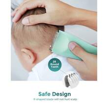 Baistom Baby Hair Clippers, Quiet & Dual-Mode Hair Cutting For 0-12, W - 1 - View 10