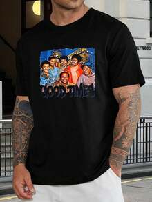 Camisetas a juego para parejas Good Times | Camisetas retro de comedia de situación de los 70 | Camisetas familiares | Camisetas gráficas vintage Good Times | Tallas para jóvenes y adultos | Regalo para fans - Negro - Ver 1