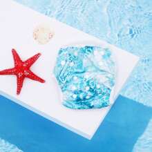 1 Stück wiederverwendbare Schwimmwindel aus Stoff, einstellbare Schwimmwindel-Hose für Schwimmunterricht Baby Mädchen, Jungen, neutraler Farbton Schwimmwindel (das Muster wird umgekehrt sein)