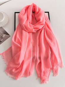 1pc Soft Muslim Hijab Solid Color Long Scarf For Sun Protection, Suitable For Mosque Use Bandana,Hair Band,Head Band Ideal For Dressing Up Your Look For Abaya - QMD602 - View 19