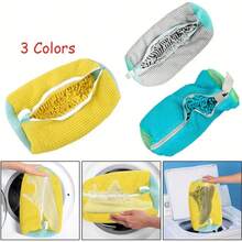 2pcs Reusable Shoe Wash Bags - Durable Polyester, Machine Washable, Protective Laundry Pouches For Sneakers & Faux Leather Goods Home Bedroom Clothes Storage Organizer Closet Organization And Storage - Multicolor - View 12