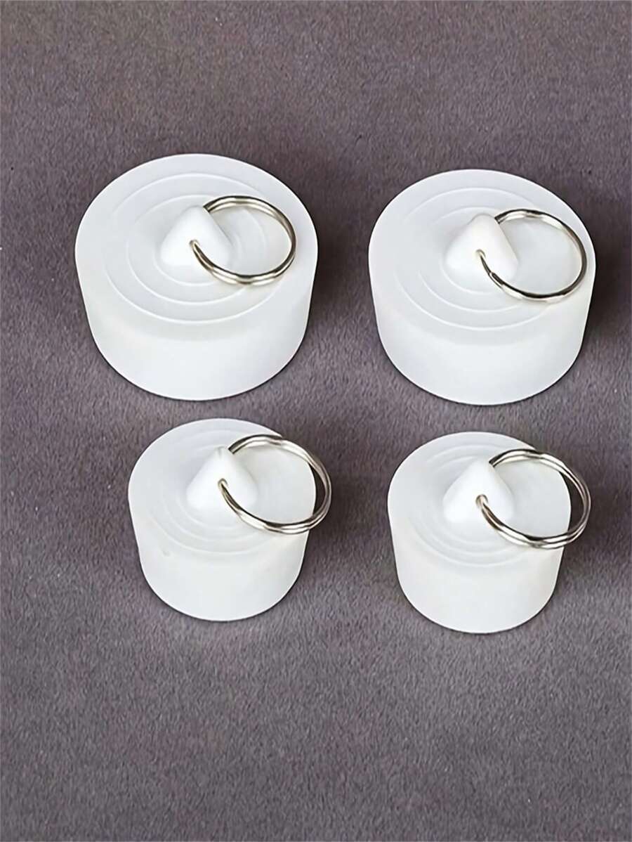 4pcs Bathroom Sink Drain Plugs - Rubber Sealing Plugs, Dustproof And Waterproof Back To School