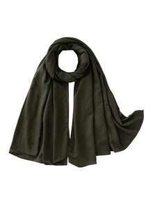 1pc Solid Color Women Scarf,Daily Wear Hijab,High Quality Wrinkle Soft Breathable Comfortable Headscarf Shawl For Women - Multicolor - View 4