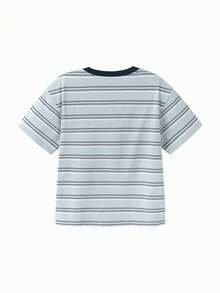 Balabala 儿童短袖T恤2025夏季男童上衣速干凉爽抗菌 - 冰藍 - 查看 5