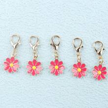 5 pièces Set de porte-clés floral charmant pour les cadeaux de fête - Petits charms de fleurs, idéal pour les mariages, anniversaires et célébrations en général, dans des couleurs assorties. Cadeau parfait pour la famille et les amis, symbolisant un bonheur éternel. Non électrique, convient aux plus de 14 ans. Accessoires de voiture, porte-clés de sac, école