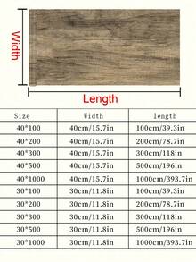 1 Roll Of Upgraded Thicker Brown Woodgrain Self-Adhesive Floor Sticker, Retro Vinyl Removable Floor Decal Suitable For Kitchen, Bedroom, Living Room (2 Width Options: 15.76/11.84in) Floor Tiles Flooring Floor Tiles Self Adhesive Floor Tiles Peel Stick Living Room Decor Room Decor Home Decor - Thickened - View 4