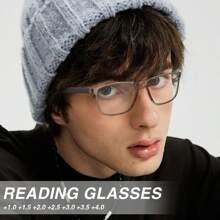 5 Stücke rechteckige leichte Lesebrille mit farbigen Bügeln, rutschfestes Design, minimalistische und Lesebrille für Männer und Frauen