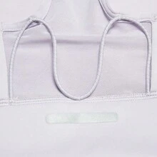 Adidas 女士日常健身标志印花运动文胸 HZ4230 - 淺紫色 - 查看 4