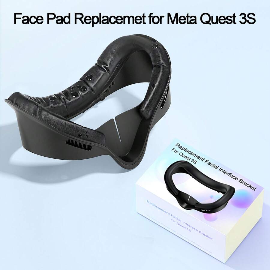 适用于 Quest 2 的 PU 泡沫垫面罩和面罩垫，防汗 VR 配件，兼容 Meta3S 和 Quest 3