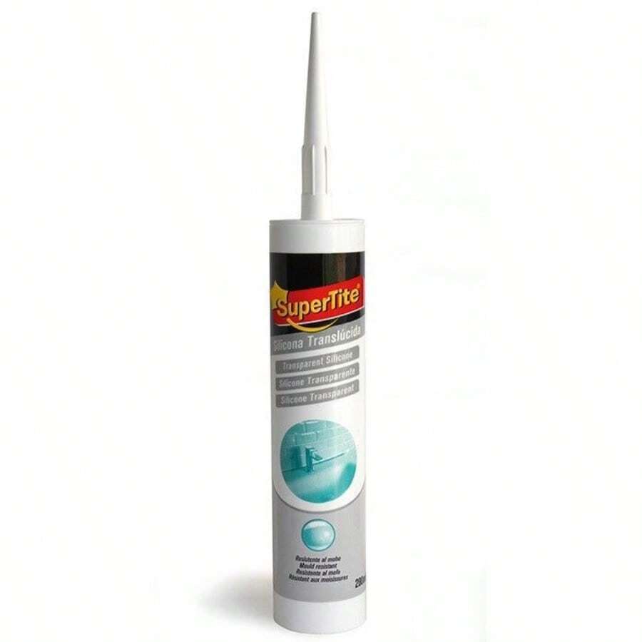 Silicona Transparente 200ml|Sellador elástico e impermeable de alta resistencia|Resistente al moho, altas temperaturas y envejecimiento|Ideal para juntas en azulejos de baño, fregaderos de cocina, ventanas de vidrio, esquinas de pared y otros trabajos de reparación y bricolaje en el hogar - transparente - Ver 1