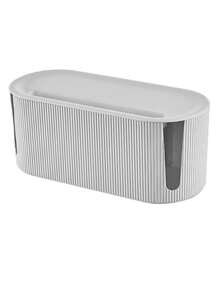 Multifunctional Nordic Style Plastic Cable Management Box, Desktop Organizer, Suitable For Wire Organization And Storage, Large Capacity For Hiding Sundries, Dustproof And Insulated Design, Suitable For Office Desks, TVs, Computers, USB Hubs And Power Strips, Space-Saving Home Organization Solution., Back To School