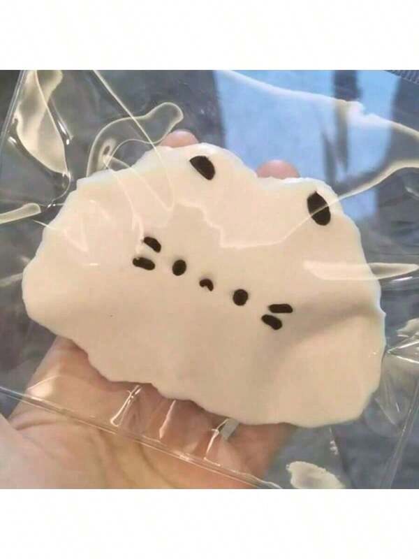 1pc Cute Squeeze Cat Ear Stress Relief Ball Toy, Soft & Bouncy Finger Toy (Product Does Not Come With Chain), Valentine's Day Gift, Party Favor
