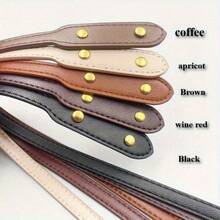 2 件 PU 皮革包带，宽带 - 铆钉设计，2 种款式，长尺寸：28.35 X 0.83 X 0.43 英寸，短尺寸：18.34 X 0.83 X 0.43 英寸（短尺寸仅适用于手提包），优质 PU 皮革，适用于手工包，编织包、单肩包和其他钱包的替换部件，DIY 钱包制作
