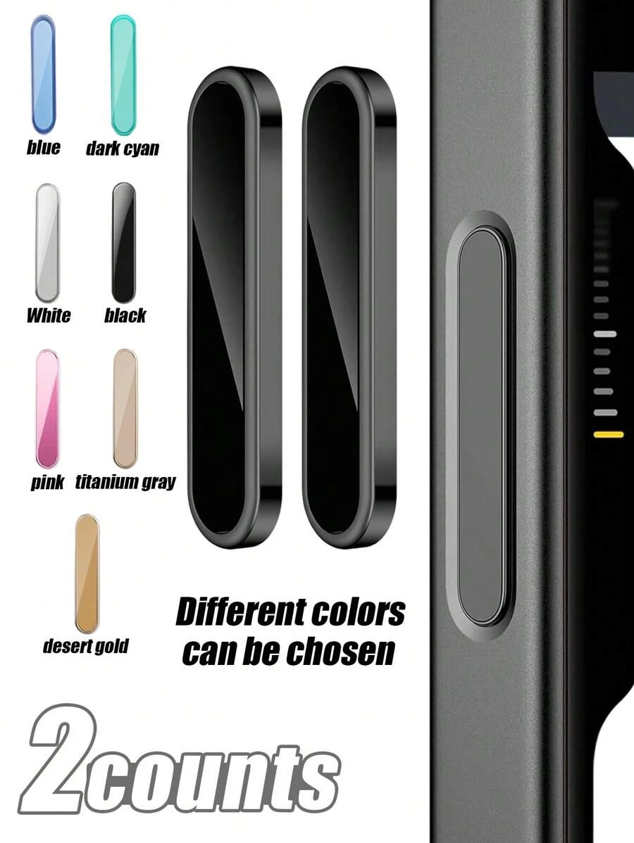 2 pezzi Protezione scorrevole in metallo per pulsante fotocamera compatibile con 16/Plus/Pro/Max, anti-graffio, con allineamento automatico, supporta la cattura touch laterale, disponibile in più colori