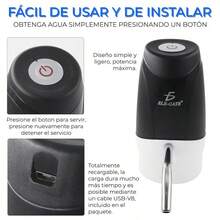 Dispensador de bomba de agua recargable eléctrica - Blanco - Ver 6
