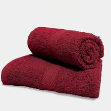 Toallas faciales para spa - Toallas de mano para salón en paquete - Toallas suaves para salón de belleza - 16x27 pulgadas - Paquete de 12 (Blanco) - Burdeos - Ver 4
