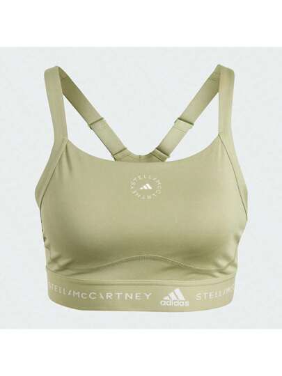 Adidas Sutiã Esportivo com Estampa de Letras para Mulheres HR2223, Tamanho Pequeno, Verão