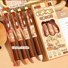 1pc, Finger Clips, Static With Cartoon Animal Design, Side-Pressing Type, Erasable Pen, With 0.5mm Blue Ink, Practical School Supplies, Suitable As A Children's Day Gift.Excellent Smoothness And Back-To-School Supplies.