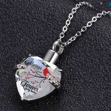 Crystal Heart Cremation Jewelry Memorial Urn Necklace For Ashes, Stainless Steel Ash Holder Pendant Keepsake Gift Charms Accessories For Human Pet - Silver - View 7
