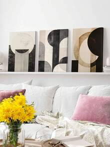 3pcs Minimalist Poster, Modern Wall Arts, Bohemia Poster, Abstract Posters, Classic Room Aesthetic, Elegant Home Decor, Classic Paintings, Room Aesthetic, Ideal Gift, For Living Room, Bedroom, Optional Frame ,Wall Art With Frame - 3Pcs/Set - View 6