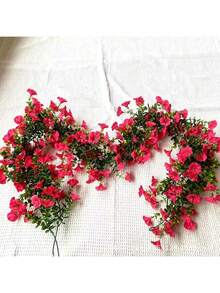 1pc Artificial Morning Glory Garland UV Resistant Faux Floral Vine With Green Leaves Hanging Simulation Morning Glory Plant For For Home Garden Wedding Decor & Photo Backdrop Birthday Gift Graduation Decor - Multicolor - View 9