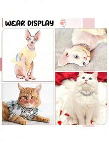 1 件嘻哈宠物链，狗假水钻项链，宠物合金项圈配饰，日常佩戴和派对嘻哈风格配饰，适合小型犬和猫 - 銀色 - 查看 3