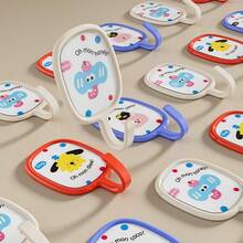 3pcs Dopamine Adhesive Hooks, Strong Load-Bearing, Adhesive Free, Suitable For Dorm, Bathroom, Kitchen, Wall, Plastic, Painless