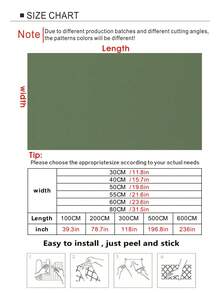 1卷可剝離和可黏貼牆紙,啞白黑綠淺灰橙紅可移除和加厚牆紙,黑色自粘膠防水壁紙,可用於牆壁和家具覆蓋,配有乙烯基卷 - 綠色 - 查看 4