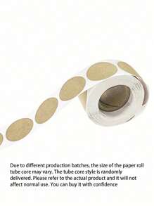 1000/500 ملصق ورق كرافت دائري ذاتي اللصق بيانات الصنف واسم الملصق المخصص