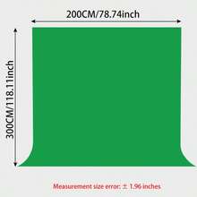 Green Background Cloth 59.06 * 78.74 Inches/78.74 * 118.11 Inches/118.11 * 118.11 Inches/118.11 * 157.48 Inches Portable, Suitable For Live Streaming And Studio Photography, Video Studios, And Portrait Photography With Solid Background Cloth, Available In Multiple Sizes, Live Streaming Background | Professional Photography | Durable And Washable| - Green - View 3