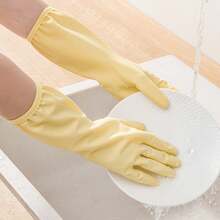 1 件长款、厚款、保暖内衬家用手套，适用于洗碗/清洁，彩色雏菊防滑 PVC 材料 - 彩色 - 查看 11