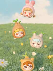 1pc Cute Anime Plant Character Style PVC Material Mini Model Figure, Perfect Gift For Figurine Collector Friends, Suitable For Room Decoration, Exquisite Birthday Present