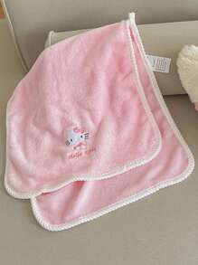 Sanrio 1 Piece Sanrio Cartoon Cute Kt Cat Coral Fleece Towel Bath Towel Dry Hair Cap Set Hello Kitty Soft Water-Absorbing Face Wash Hand Wipe Home Gift Gift Box