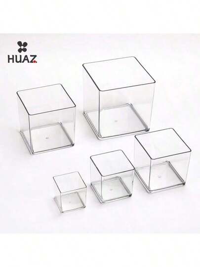 Hộp Acrylic vuông trong suốt, hộp đựng chống rò rỉ một mảnh cho hoa, cây trồng, thủy canh
