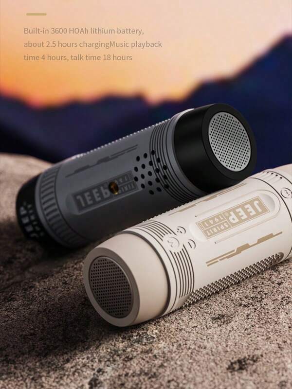 Jeep JEEP Alto-falante portátil leve Alto-falante externo para camping e uso doméstico Alto-falante de coluna HIFI Subwoofer Alto-falante estéreo