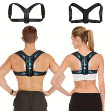 1PC Back Brace Posture Corrector For Women And Men - Adjustable Upper Back Support And Shoulder Back Brace For Neck, Clavicle, Shoulder, Back Posture Support - Breathable And Comfort Exercise Waist Belt Suitable For Workout Home Sports And Walk