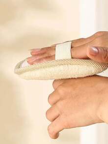 2pcs Of Natural Loofah Sponge Pad- Luxurious Exfoliating Scrub For Soft Skin & Gentle Dishwashing - Multipurpose Cleaning, Exfoliating Loofah Sponge Pads - Natural Luffa & Terry Cloth Body Scrubbers, Circular Exfoliating Pads With Hanging Loops For Shower & Bath, Gentle Light Beige Exfoliation & Cleaning, Compact Design, Scrubbers, For Shower,Beach, Dormitory, Outdoor Activities, Bath, Kitchen & Bathroom Cleaning, High-Quality Back To School