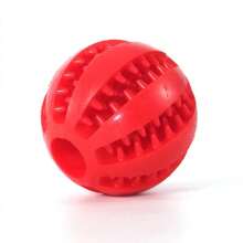 1PC Dog Chew Ball Toy | Natural Rubber Teeth Cleaning Interactive Chew Toy With Snack Pocket | Before-After Whitening Pet Dental Toy For Outdoor Training Reward (Christmas/Birthday Gift)