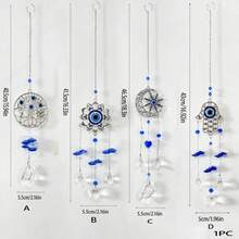 Atrapasueños colgante de cristal para el hogar, carillón de viento, decoración de ventana colgante, mal de ojo, Luna, árbol de la vida, 1 unidad - 3551 B - Ver 4