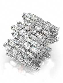 1 Chiếc nhẫn Cubic Zirconia tuyệt đẹp dành cho phụ nữ làm quà tặng ngày lễ tình nhân, trang sức tiệc kỷ niệm ngày cưới - Bạc - Xem 1